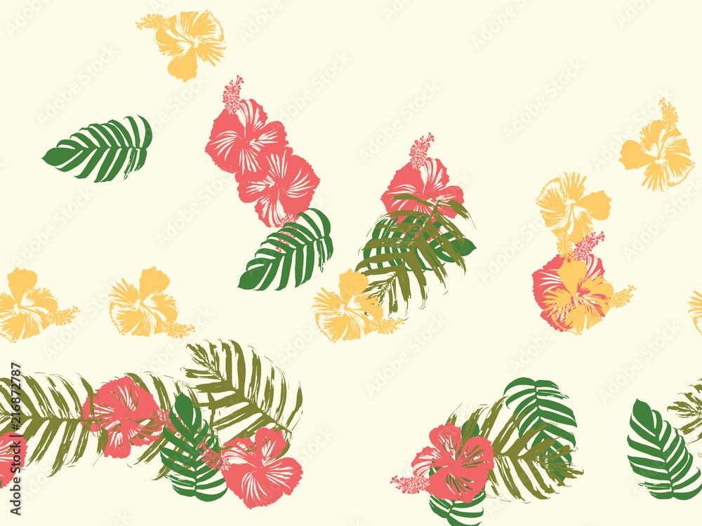 Fototapeta premium Hawaiian exotic cover template.