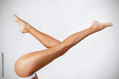 Perfect and beautiful female legs. photo