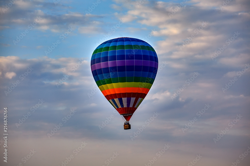 Naklejka premium Zheleznovodsk. Airshow. Hot air balloon rides