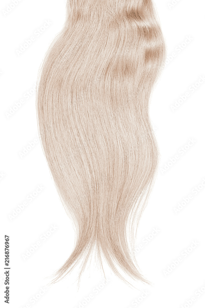 Fototapeta premium Blond hair on white background