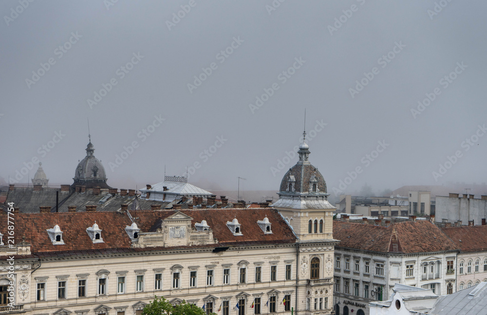 Morning mist over Arad city, Romania