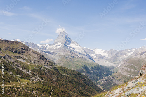 Zermatt  Wallis  Matterhorn  Walliser Berge  Alpen  Blauherd  Wanderweg  Zmuttgletscher  Furi  Zmutt  Findeln  Sommer  Schweiz