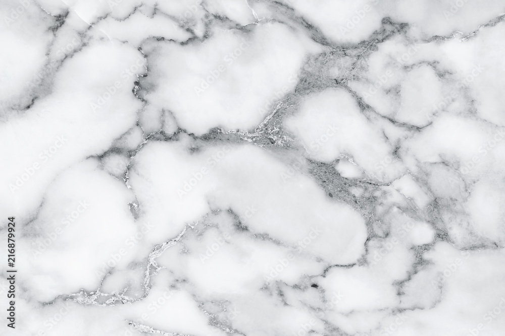 Fototapeta premium White marble texture with natural pattern for background, design or artwork