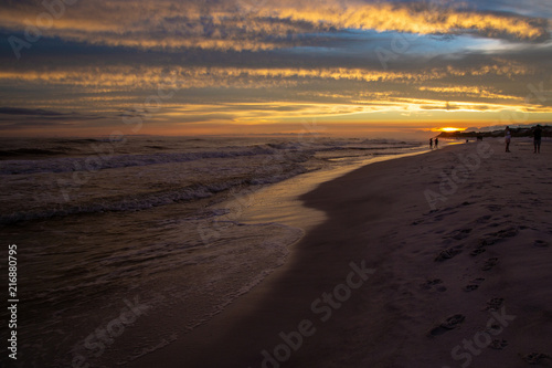 Long exposure dramatic Florida gulf coast sunset