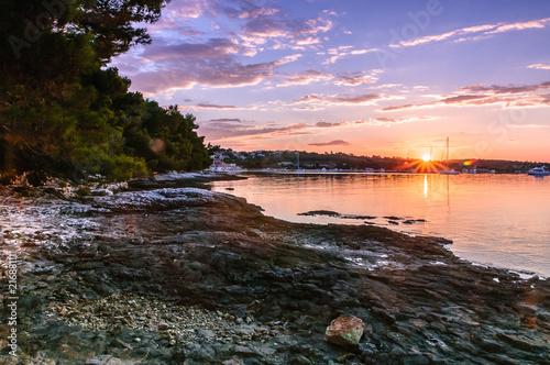 Banjole, Istria, Croatia - small bay at a sunrise