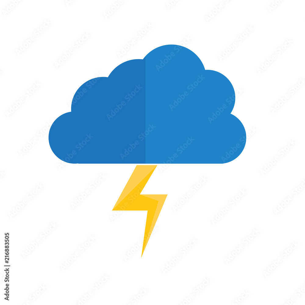 Isolated thunderstorm weather icon Isolated thunderstorm weather icon