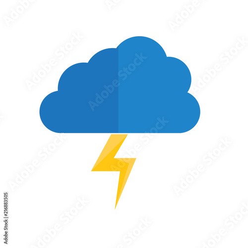 Isolated thunderstorm weather icon