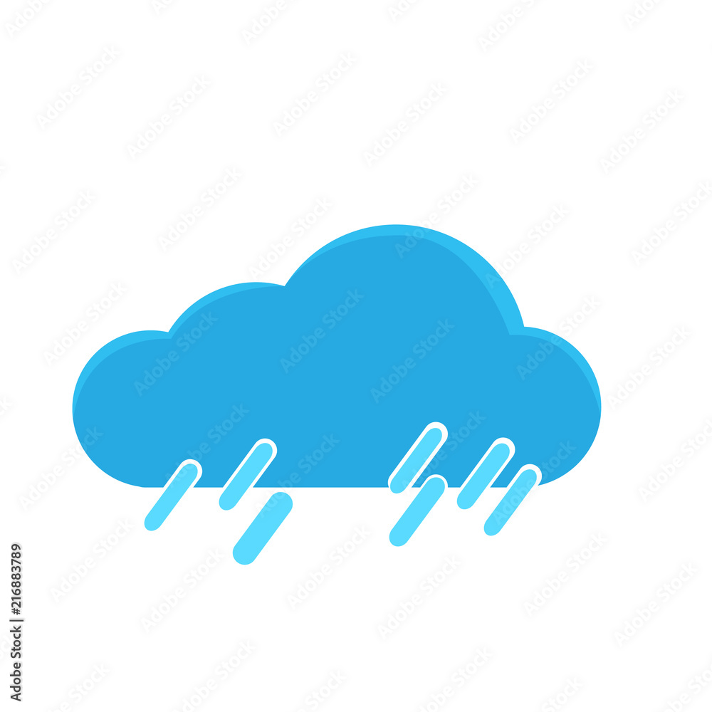 Isolated rainy weather icon Isolated rainy weather icon