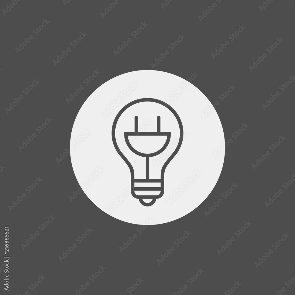 Bulb flat vector icon. Idea flat vector icon Bulb flat vector icon. Idea flat vector icon