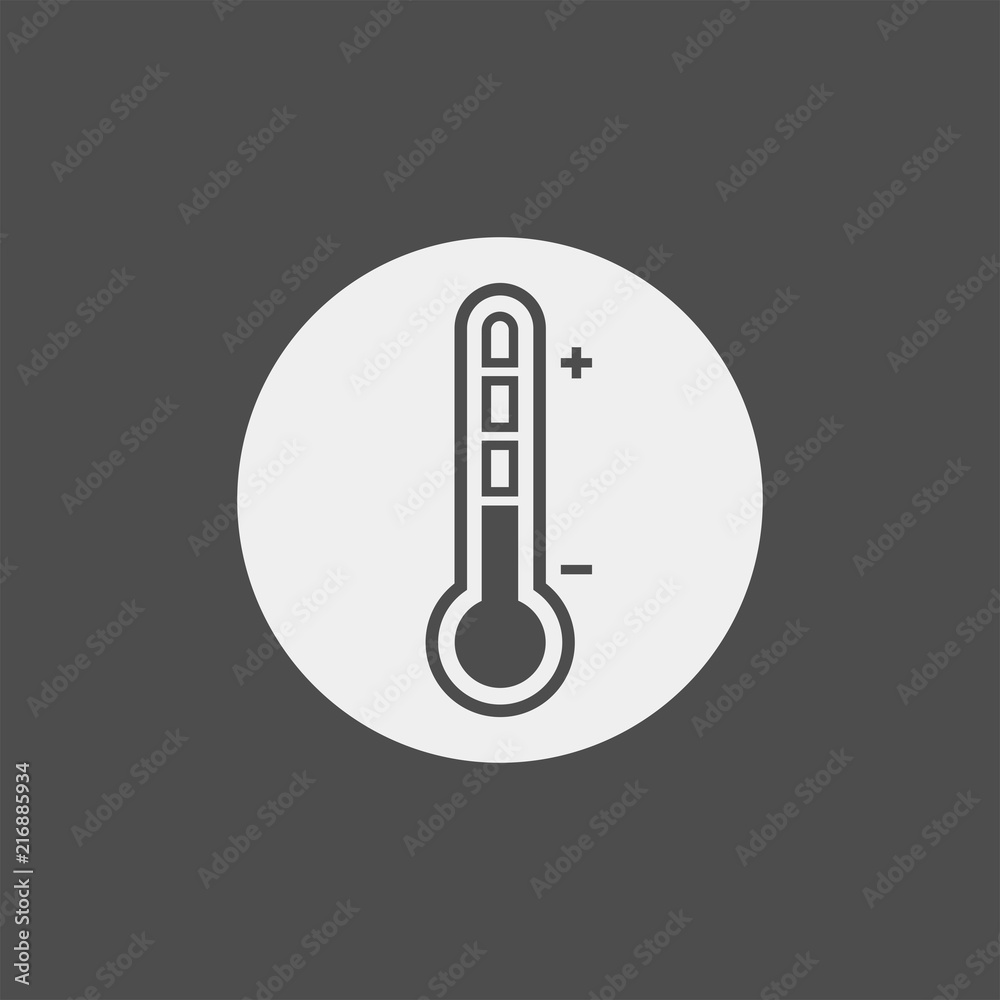 Thermometer flat vector icon. Temperature flat vector icon Thermometer flat vector icon. Temperature flat vector icon