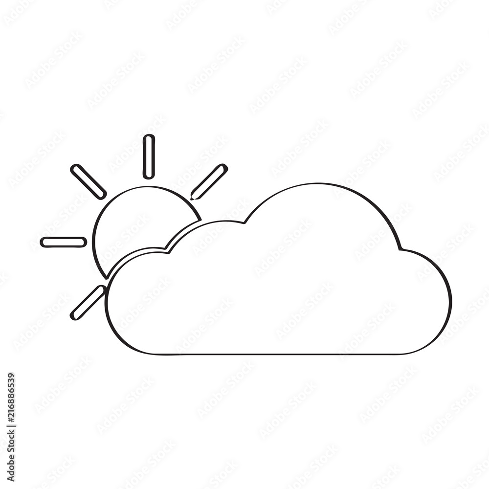 Isolated sunny weather icon Isolated sunny weather icon