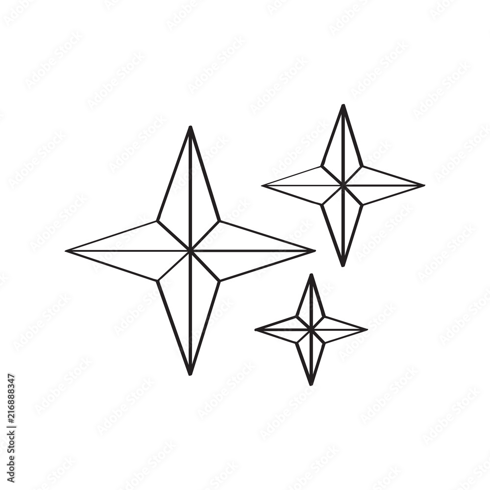 Obraz premium Isolated star shape icon