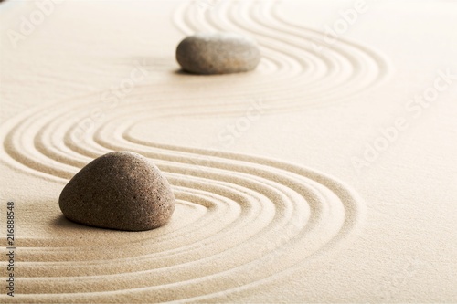 Zen stones in the sand