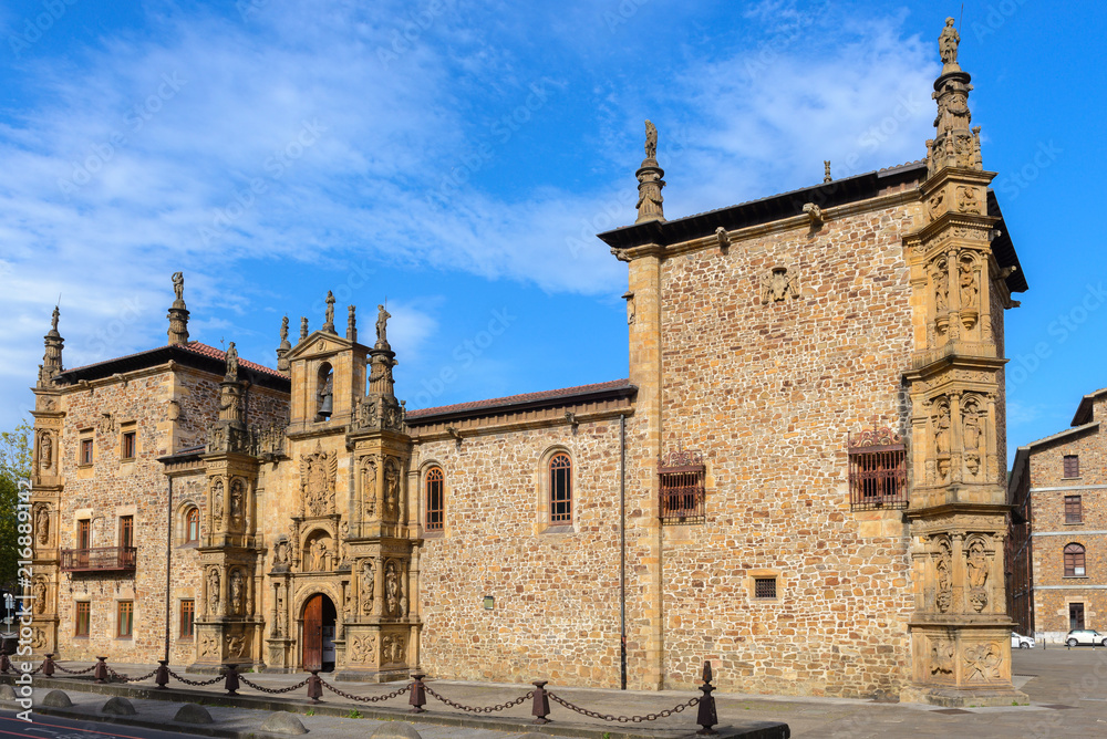 Renaissance facade of the university of the Holy Spirit (Sancti Spiritus), Onati in Guipuzcoa, Spain