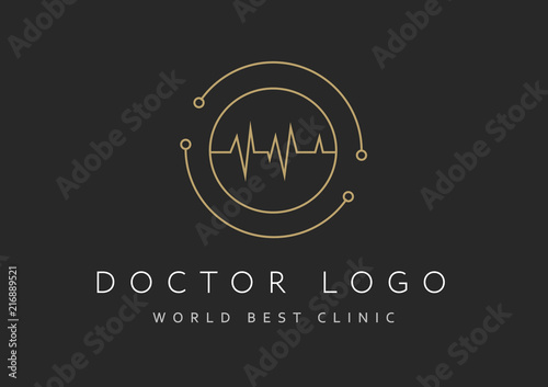 Cardiology icon isolated on black background. Cardiology vector logo. Flat design style. Modern vector pictogram for web graphics - stock vector