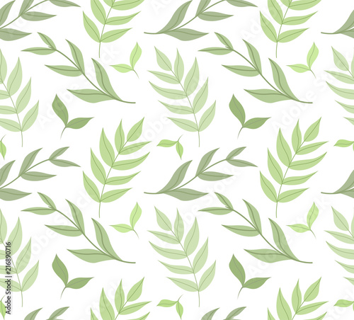 Floral Stylish Seamless Pattern. Vector Leaf background. Fabric Ornament texture.