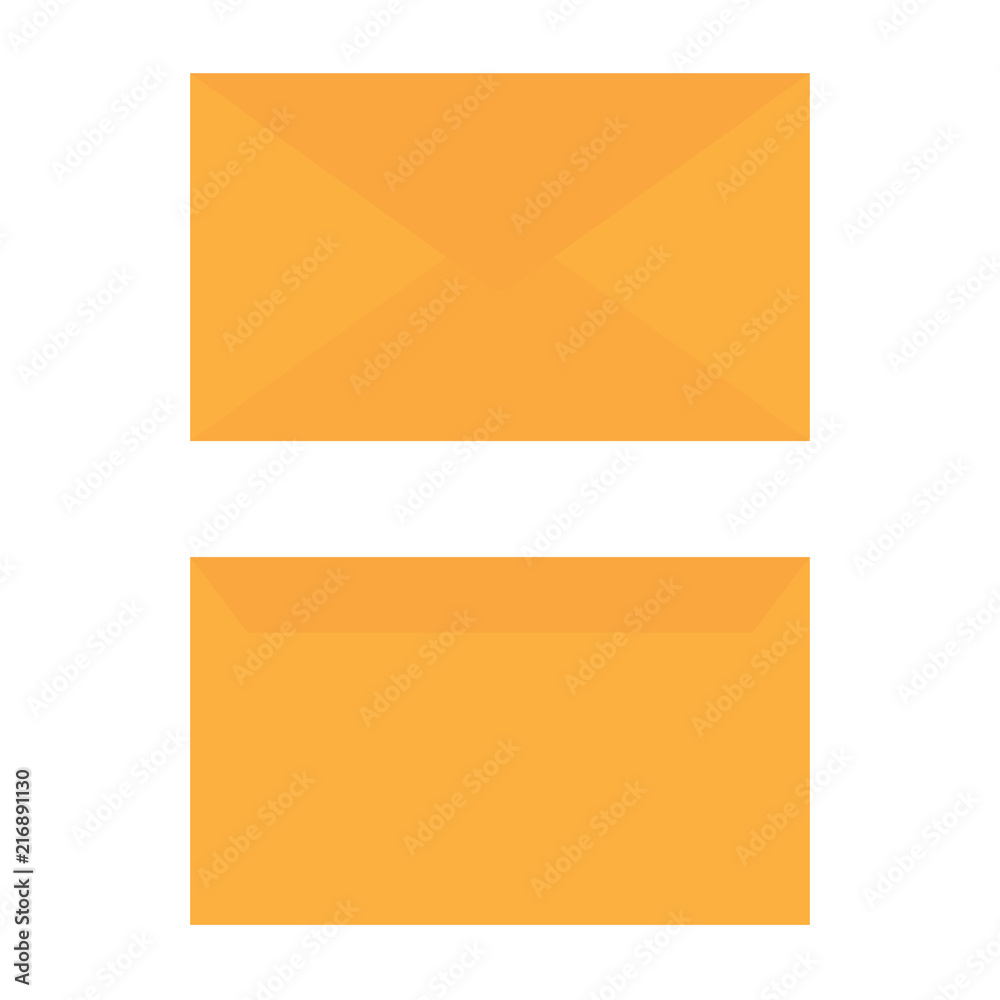 yellow envelopes- vector illustration yellow envelopes- vector illustration