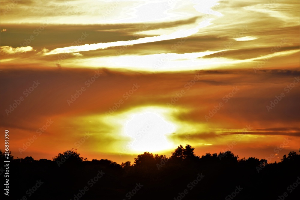 Sunset in Sutton Coldfield Park Birmingham uk Sunset in Sutton Coldfield Park Birmingham uk
