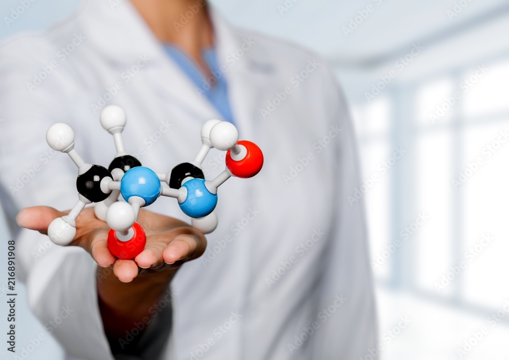 Molecular structure model in hand