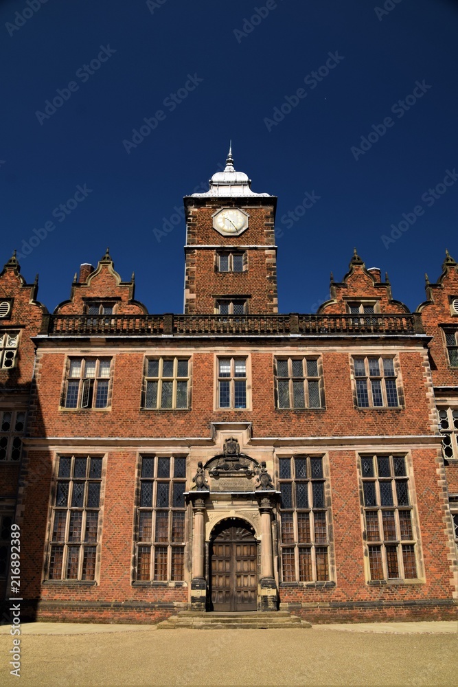 Obraz premium Aston Hall is a large Jacobean style house, over 400 years old in the centre of Aston Park, Aston, Birmingham Uk.