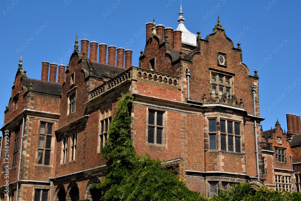 Fototapeta premium Aston Hall is a large Jacobean style house, over 400 years old in the centre of Aston Park, Aston, Birmingham Uk.
