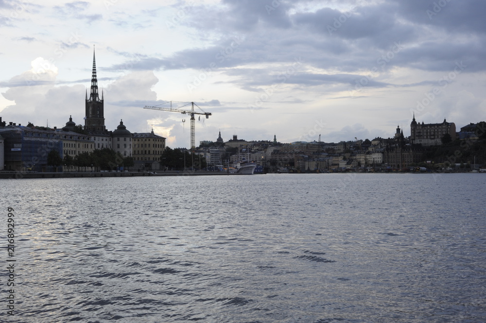 Sweden, Stockholm, old town, palaces, castles, sea, river, port, carablis, yachts, sails