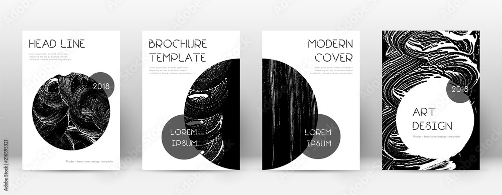 Cover page design template. Trendy brochure layout. Charming trendy abstract cover page. Black grung