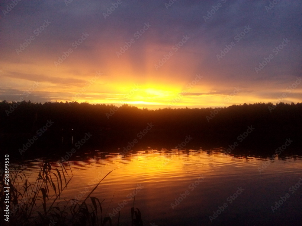 Obraz premium sunset#Dneprriver#