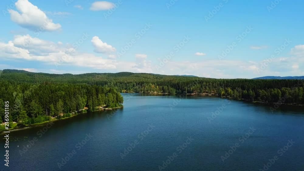 Aerial view of the beautiful Norwegian forest and lakes in oslo Aerial view of the beautiful Norwegian forest and lakes in oslo