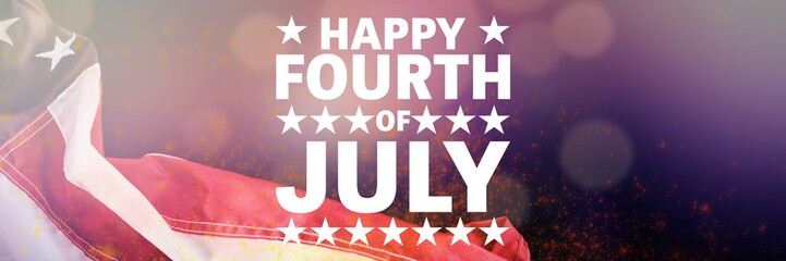Composite image of happy fourth of july