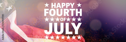 Composite image of happy fourth of july photo
