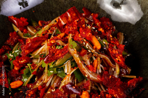 Pork ears salad