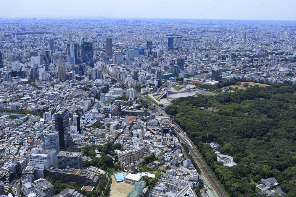 Fototapeta premium 原宿周辺上空／Aerial view
