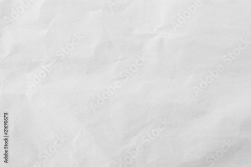 Natural recycled whitepaper or paperwork closeup of wrinkle texture shiny work sheet. Have art light tone white adorn.