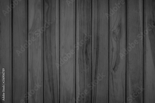 Wood plank black texture background. Wooden wall all antique cracking weathered peeling wallpaper. Vintage oak woodwork furniture table painted hardwoods.