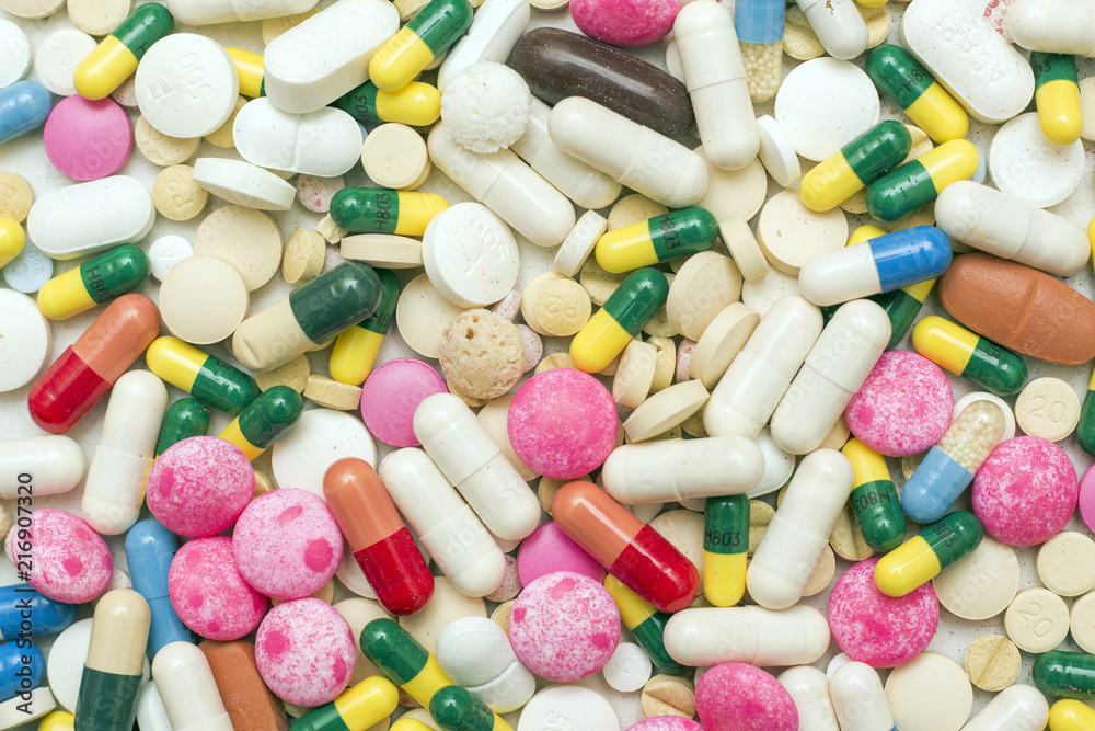 Pile of Pills, Tables and Capsules Background Pile of Pills, Tables and Capsules Background