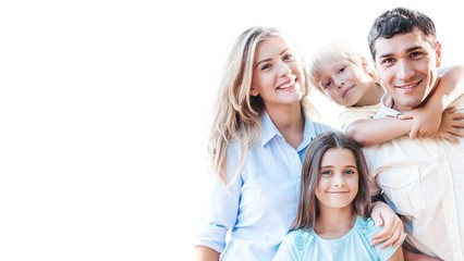 Beautiful smiling Lovely family on background