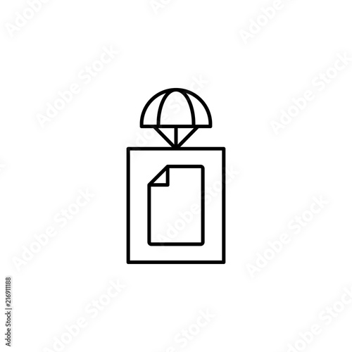 sending a document icon. Element of drones for mobile concept and web apps illustration. Thin line icon for website design and development, app development. Premium icon