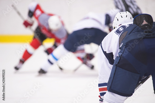Hockey player waiting for the puck