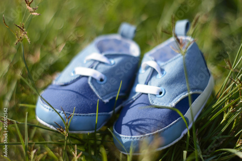 blue newborn child shoes