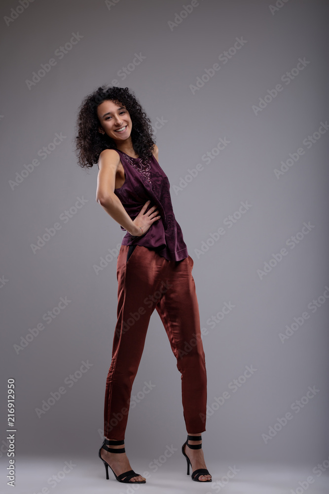 Happy friendly young woman with a lovely smile Happy friendly young woman with a lovely smile