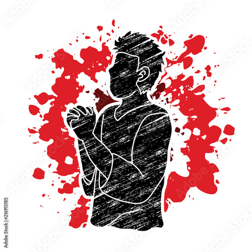 Prayer, Christian praying, Thank you GOD graphic vector