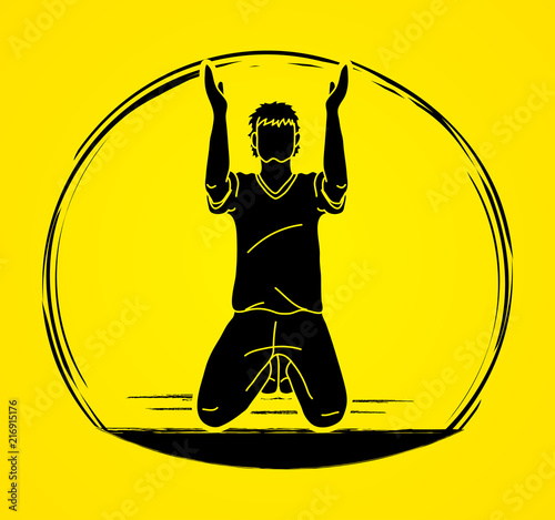 Prayer, Christian praying, Thank you GOD graphic vector