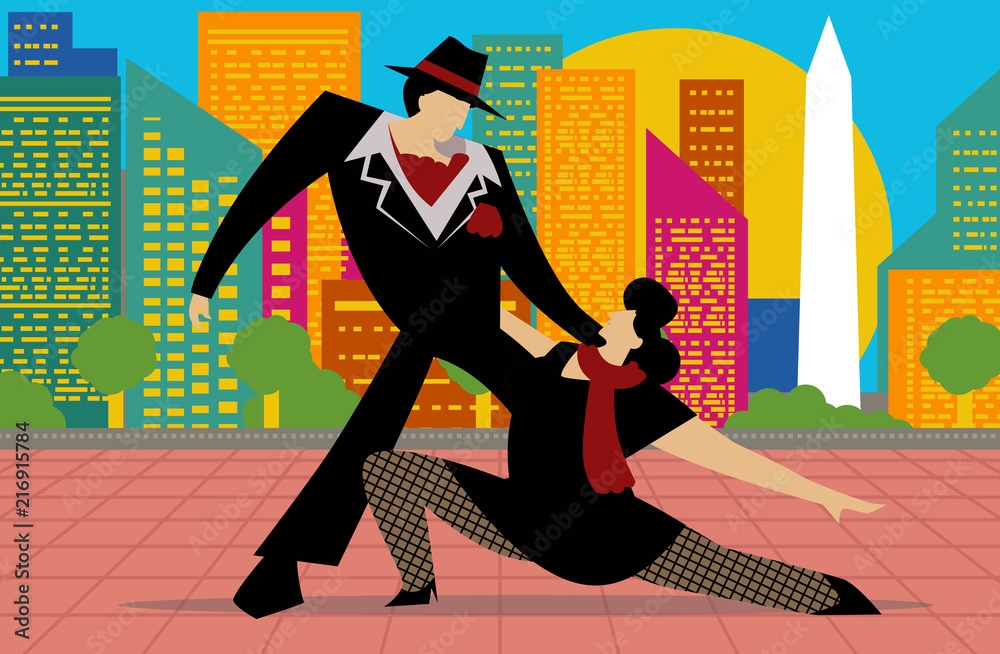 Obraz premium beautiful tango dancers