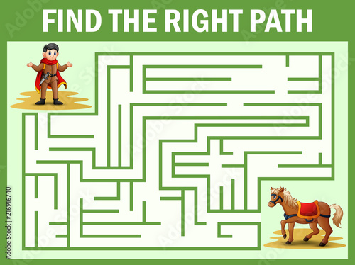 Maze game finds the prince's way to horse
