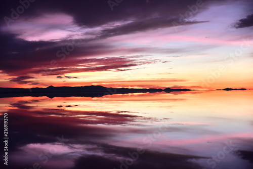 Pink Sunset beach lake nature