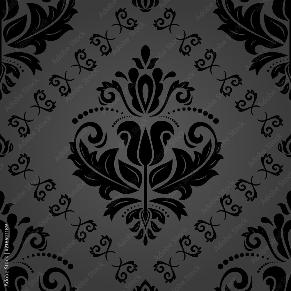 Orient classic dark pattern. Seamless abstract background with repeating elements. Orient background Orient classic dark pattern. Seamless abstract background with repeating elements. Orient background