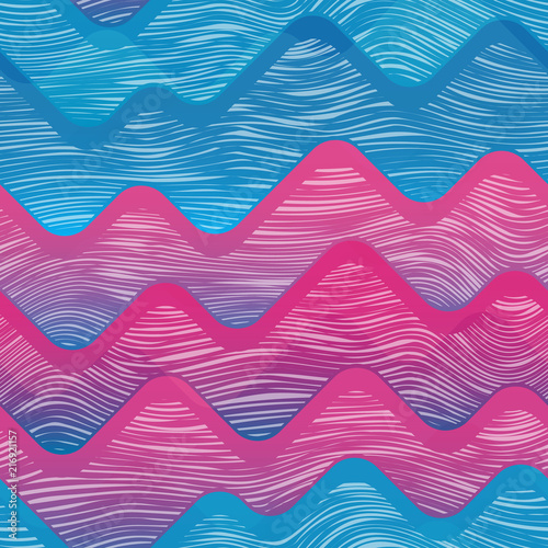 Water geometric seamless pattern