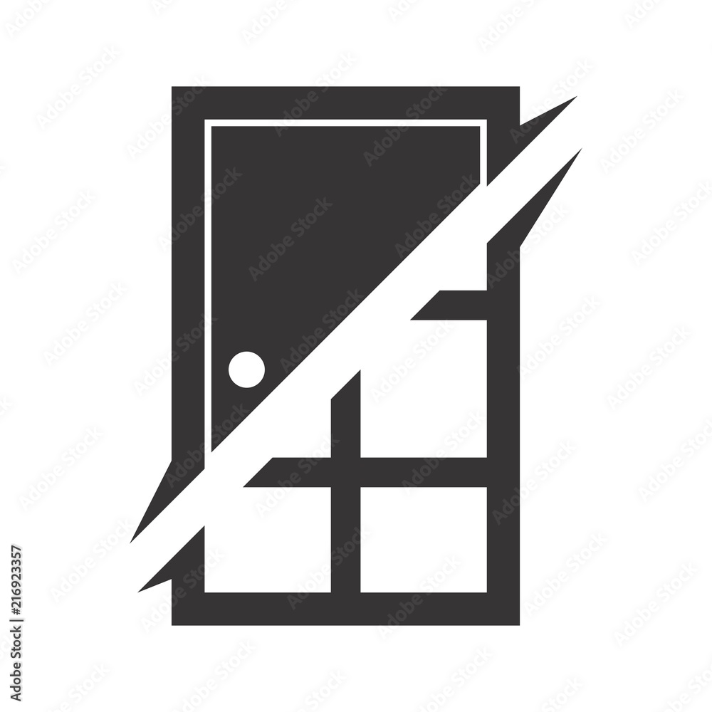 window logo. house icon. building symbol. vector eps 08. window logo. house icon. building symbol. vector eps 08.