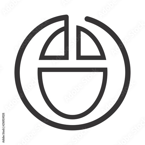 mouse logo. cursor icon. computer symbol. vector eps 08.